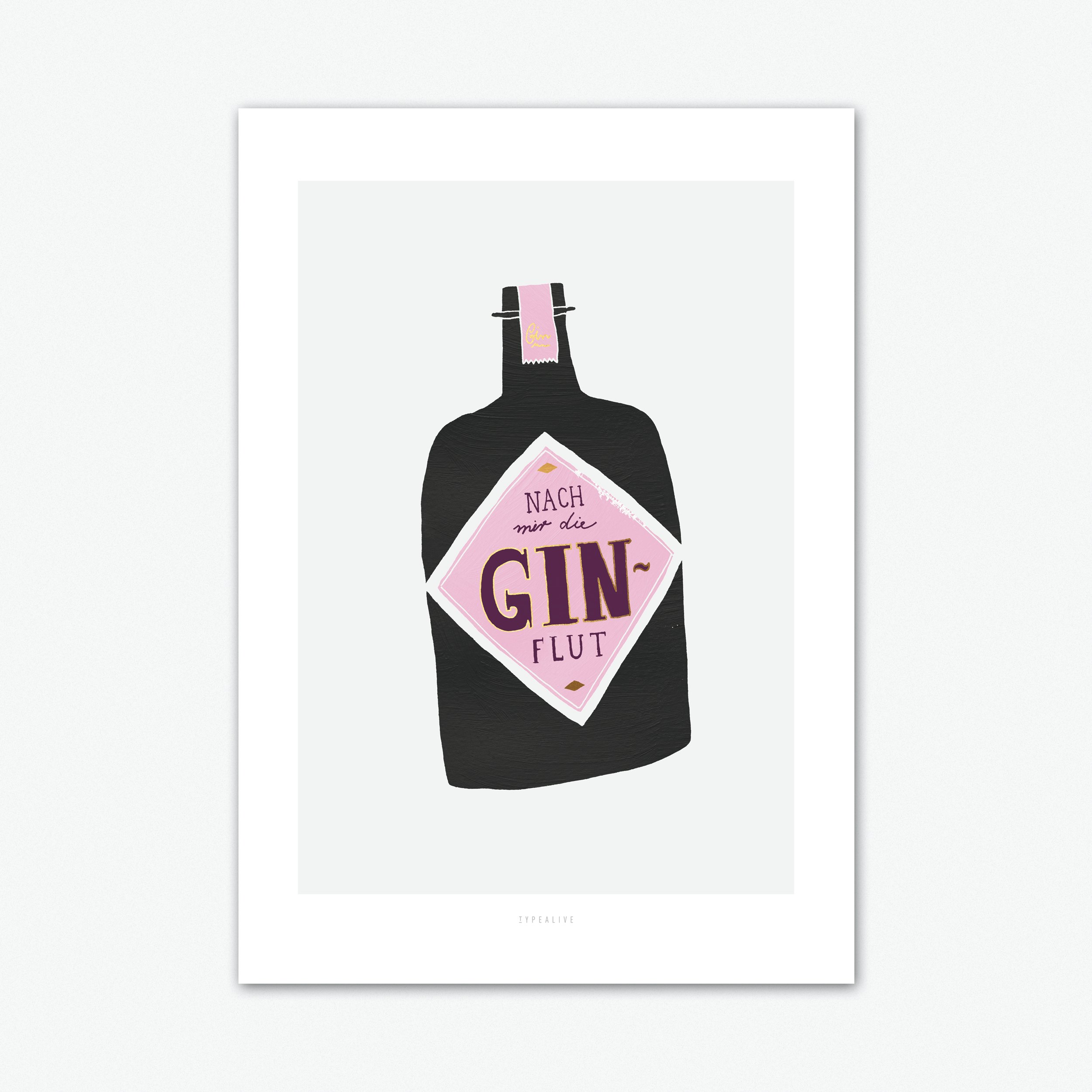 Gin Art Print By Type Alive Fy